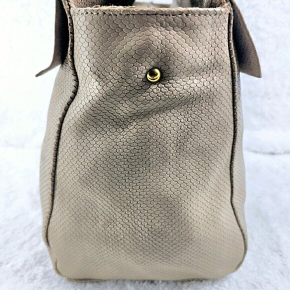 ELLIOTT LUCCA Ecru Textured Top Handle Crossbody Shoulder Bag Removable Strap - Picture 7 of 16